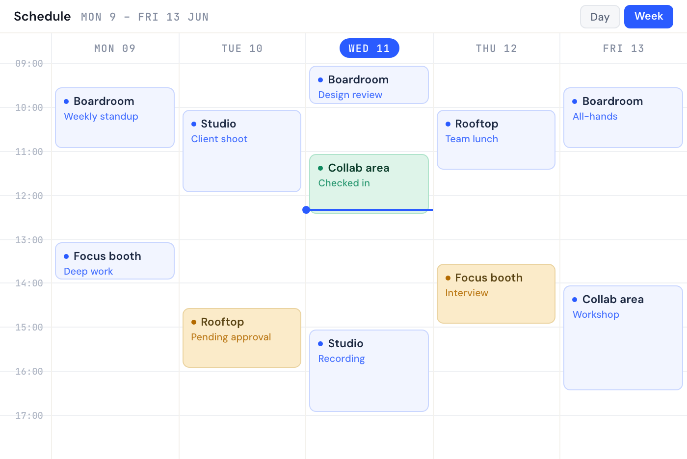 Venuo schedule app